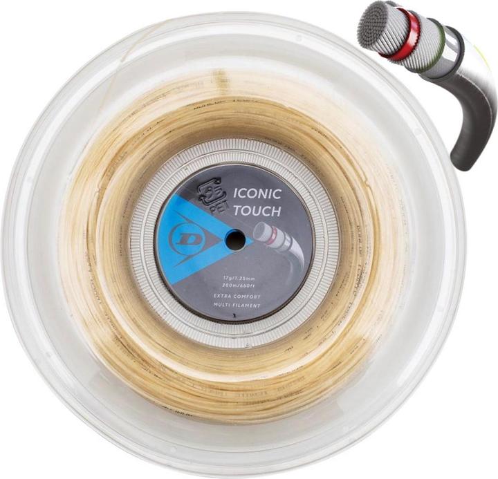 Actual product image Dunlop Strings for tennis ICONIC TOUCH 17G/1,25mm/200M REEL Natural
