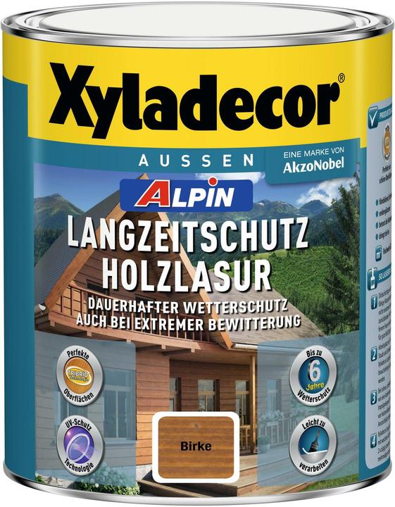 Produktbild Xyladecor Alpin Langzeitschutz Holzlasur Birke (Birke, 1 l)