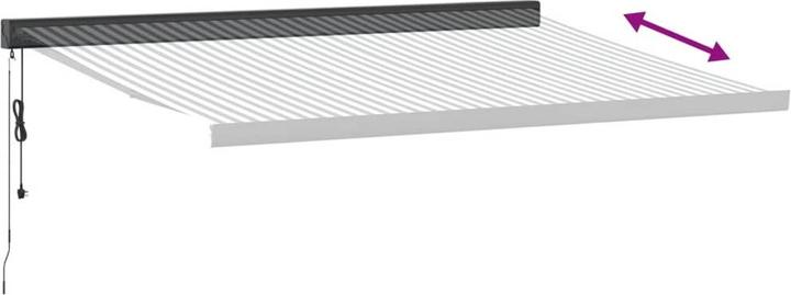 Actual product image VidaXL Markise Einziehbar Gelenkarmmarkise Sonnenmarkise Anthrazit Weiss Stoff (4.50 m)