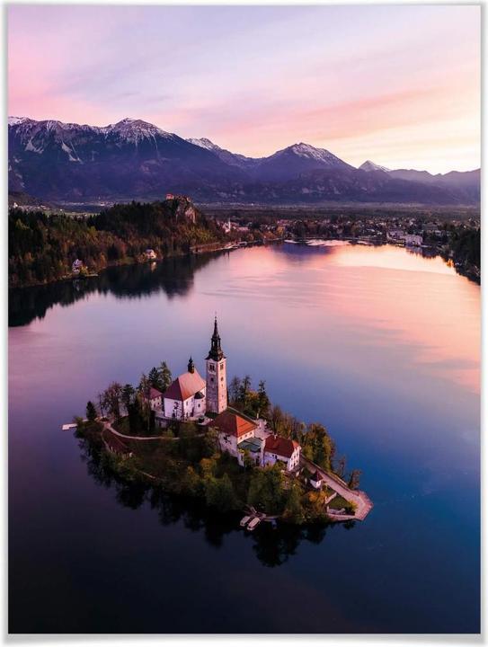 Image du produit Trenddeko Le lac Bled en Slovénie (80 x 100 cm)