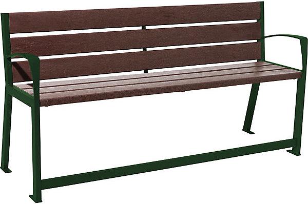 Immagine prodotto SPL Panchina SILAOS® in plastica riciclata, con schienale, per anziani, verde