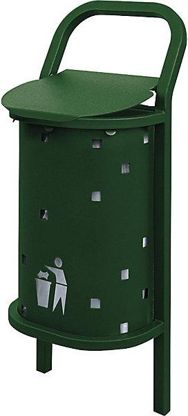 Actual product image SPL CONVI® outdoor waste basket, capacity 50 l, green. (50 l)