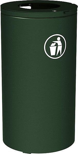 Image du produit SPL Poubelle d'extérieur OLBIA, capacité 80 l, avec seau intérieur, vert. (80 l)