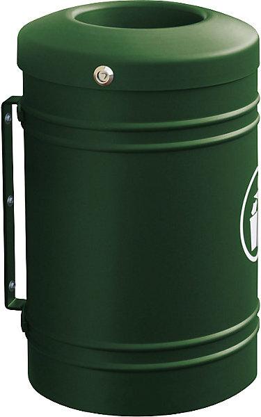 Immagine prodotto SPL Cestino da esterni ESTEREL, capacità 40 l per montaggio a parete, verde. (40 l)