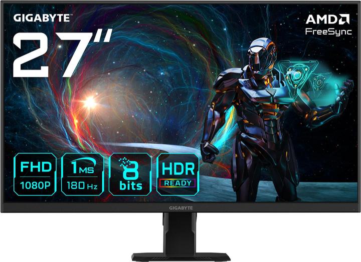 Gigabyte GS27FA Monitor da gioco 27" FHD - 1920 x 1080, 180Hz, 1ms, 300 cd/m², FreeSync, HDR Ready, HDMI 2.0 (1920 x 1080 pixel, 27")