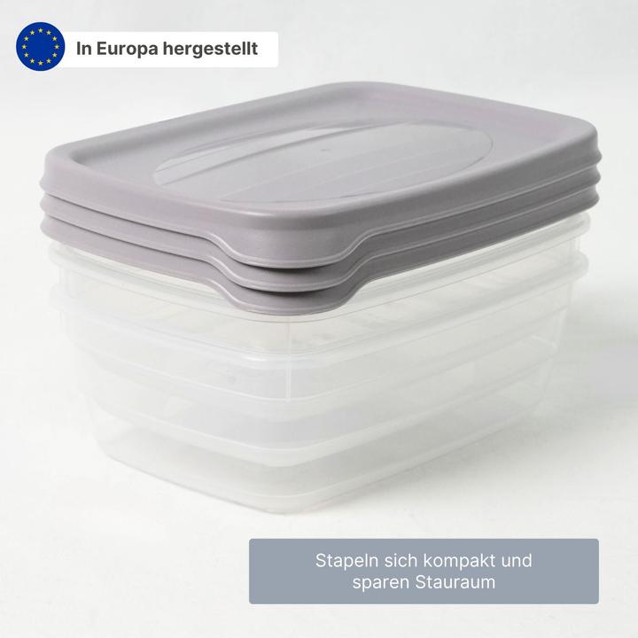 Produktbild Hobby 3er-Set Boxen Aufbewahrungsdosen Meal-Prep-Dosen Frischhaltedosen (2 l)