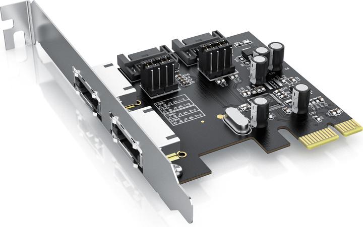 CSL PCIe Karte, SATA III / eSata III, 2x intern SATA, 2x extern eSATA Controllerkarte