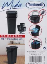 Actual product image Tontarelli fashion bin with handle 38l white/black (38 l)