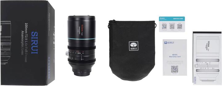 Productafbeelding Sirui Venus 100mm T2.9 1.6x anamorfe full frame lens (E-vatting) (Sony E, Volledig formaat)