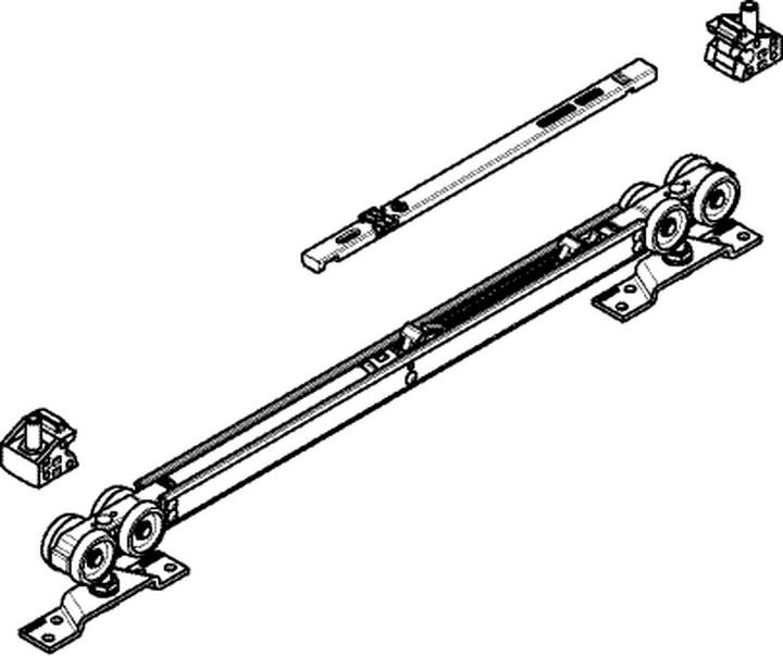 Actual product image Geze Perlan 140 SoftStop 80 kg EV 1 Extension set 575 - 900 mm
