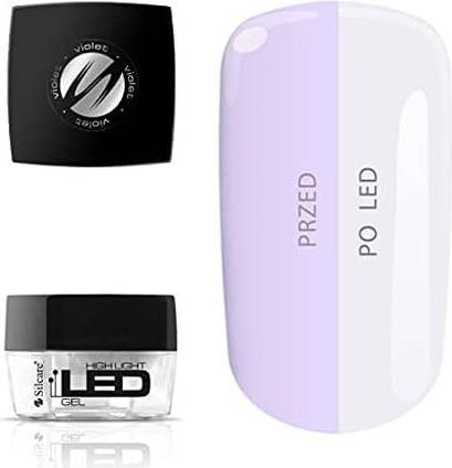 Actual product image Silcare High Light Led Gel Medium-Knelt Uniphase Gel Is Violet 15G