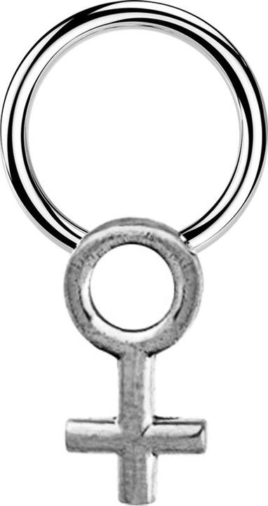 Produktbild Star Piercing Ring schwarz gehämmert (Chirurgenstahl 316L, Messing)
