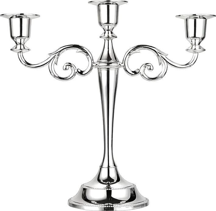 Immagine prodotto Cbx Kerzenständer 3 Köpfe, Kerzenleuchter 3-armig, Kerzenhalter Silber
