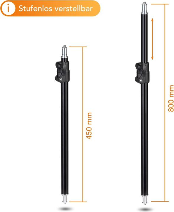 Immagine prodotto Walimex pro pro 23090 Lampada da terra treppiede BL-K + colonna centrale (150 cm, 15 kg)