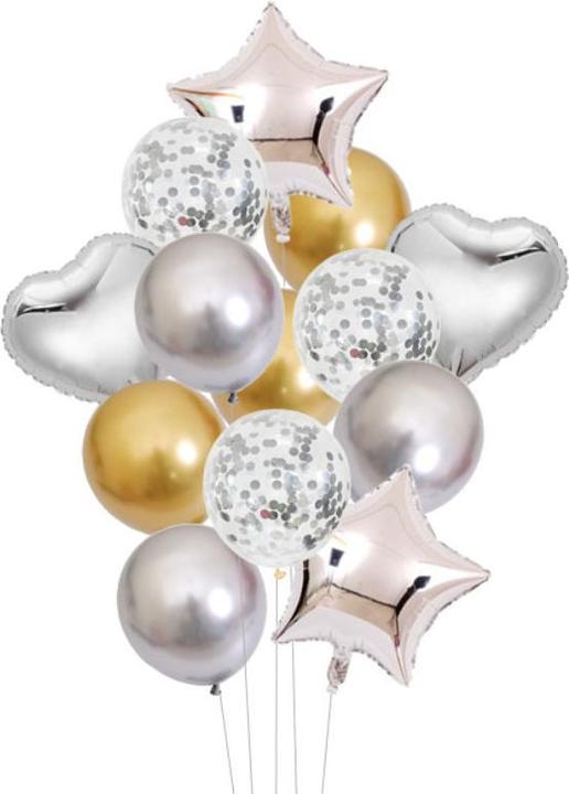 Image du produit Hermex Set de ballons de fête Combinaison de ballons d'anniversaire Ballon en plastique (13 x)