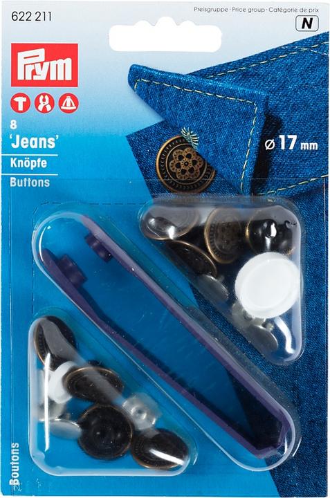 Actual product image Prym Jeans button flower
