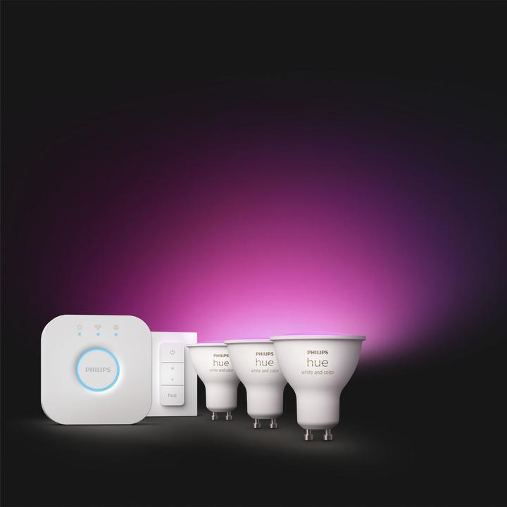Image du produit Philips Hue Kit de démarrage White & Color Ambiance (GU10, 4.20 W, 400 lm, 3 x, E)