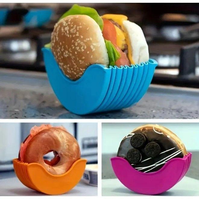 Immagine prodotto MU Classic Set di 4 porta hamburger in silicone