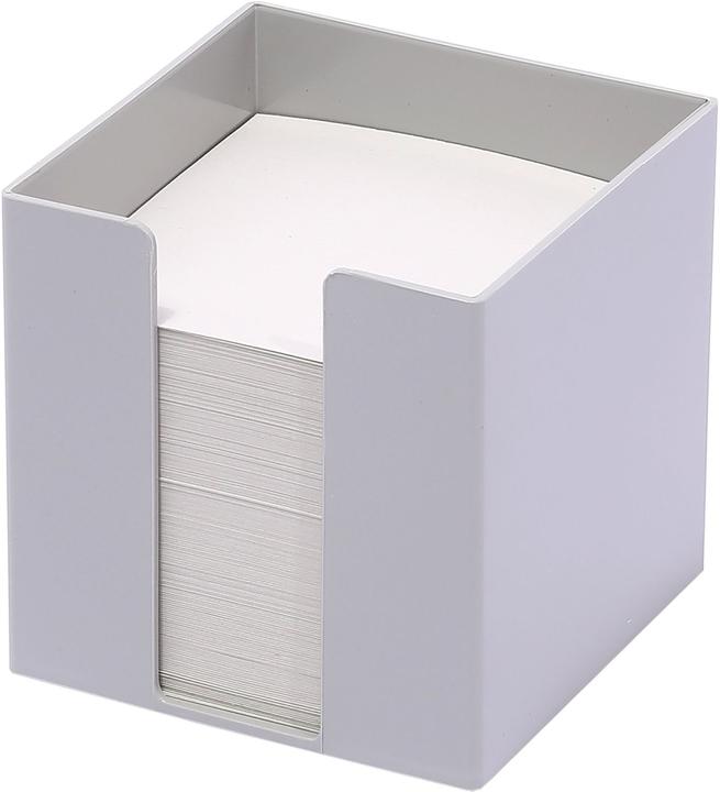 Produktbild Metzger&Mendle M&M Zettelbox grau inkl. 700 Notizzettel weiss (9.5 x 9.5 cm)