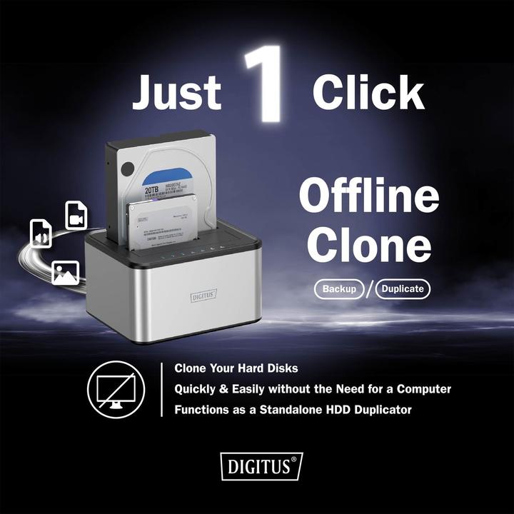 Produktbild Digitus USB 3.0 Duale SATA HDD Dockingstation 2,5"/ 3,5