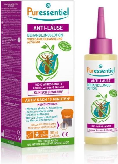 Actual product image Puressentiel Anti lice lotion with comb (100 ml, Lice shampoo)