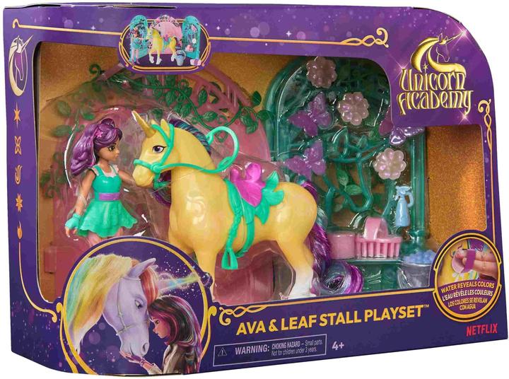 Actual product image Unicorn Academy - Small Doll Ava & Leaf Stable Playset