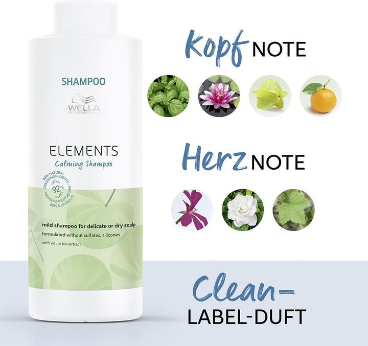 Actual product image Wella Elements Calming Shampoo (1000 ml, Liquid shampoo)