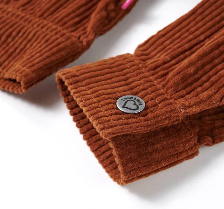 Image du produit VidaXL Veste enfant velours côtelé Cognac 128,Tissu extérieur : velours côtelé (100 (128)