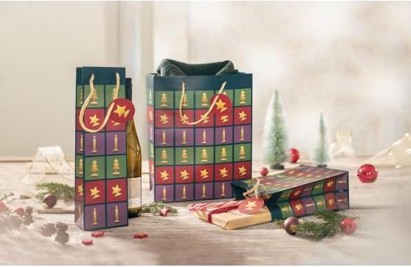 Immagine prodotto Sigel Sacchetto regalo di Natale "stile Cut-out", grande Sacchetto regalo in carta, 157 g/m², finitura (Borsa da regalo, 1 x)