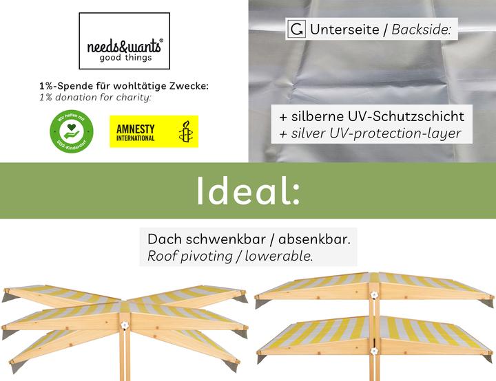 Produktbild Needs&Wants Sunplaya4" mit Dach und Abdeckung
