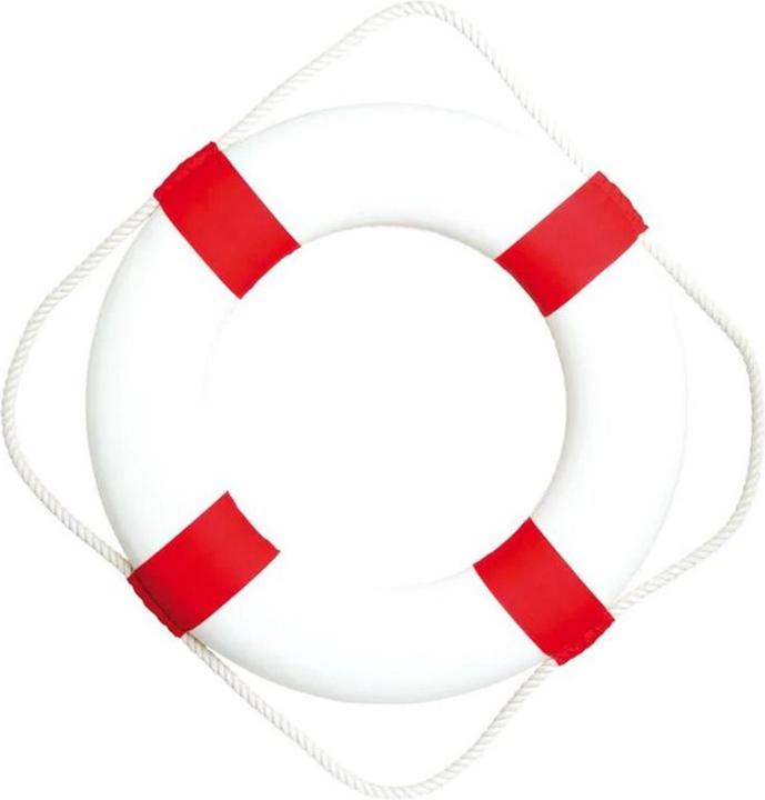 Image du produit Dekomat Bouée de sauvetage à suspendre Ø 50 cm, rouge/blanc (12 x 54 x 57 cm)