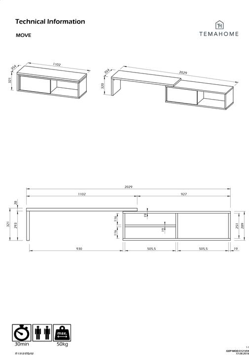 Actual product image Temahome move (110 x 35.5 x 32 cm)