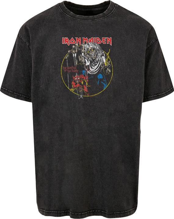 Image du produit Merchcode Iron Maiden - Colours Circle Acid Washed Heavy Oversized Tee - 114515 (XS)