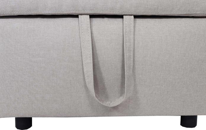 Produktbild Swisshandel24 Ecksofa mit Bettkasten HWC-L17, Couch Sofa L-Form, Liegefläche Nosagfederung  beige (Ecksofa)