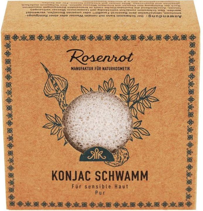 Produktbild Rosenrot Konjac Schwamm - Pur
