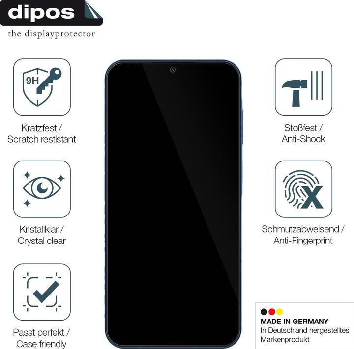 Immagine prodotto Dipos Pellicola Protettiva Anti-Shock (2 Pezzo/i, Samsung Galaxy A15)