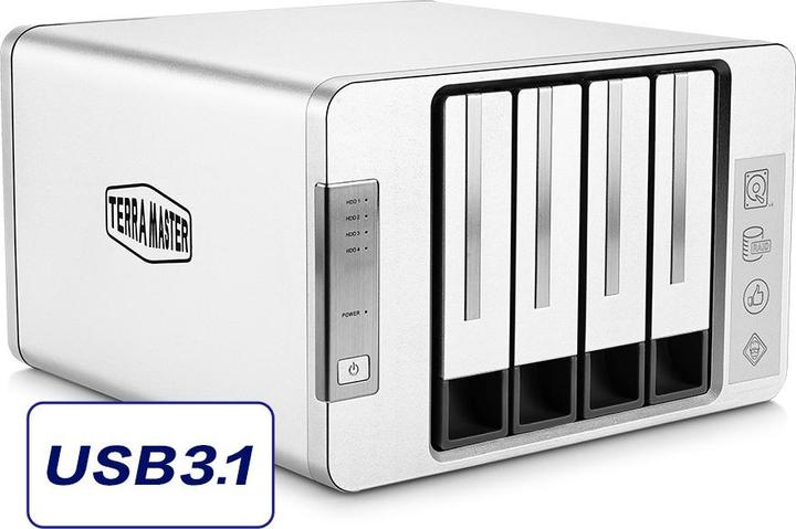 Actual product image Terramaster THE 4-BAY USB3.0 SINGLE DISC D4-300 NO RAID (USB 3.0)