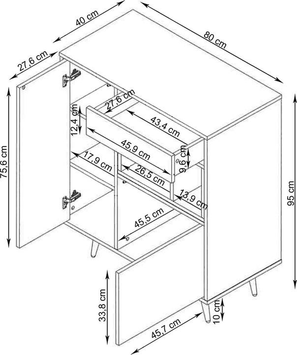 Produktbild Loft 24 Layland (80 x 40 x 95 cm)