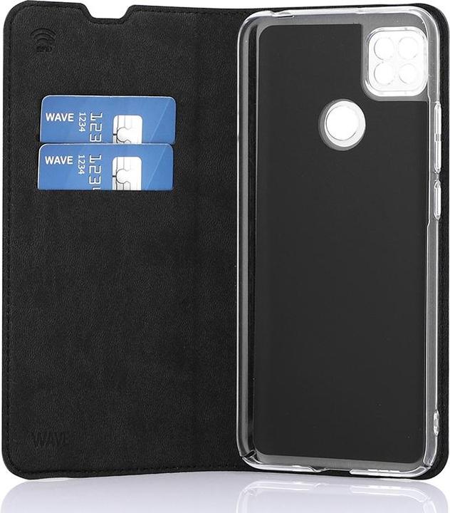 Actual product image Wave BookCase -suojakotelo, Xiaomi Redmi 9C, musta (Xiaomi Redmi 9C)