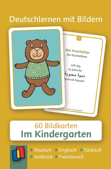 Immagine prodotto Deutschlernen mit Bildern. Im Kindergarten (Tedesco, Francese, Inglese, Casa editrice del team editoriale An Der Ruhr, 2016)