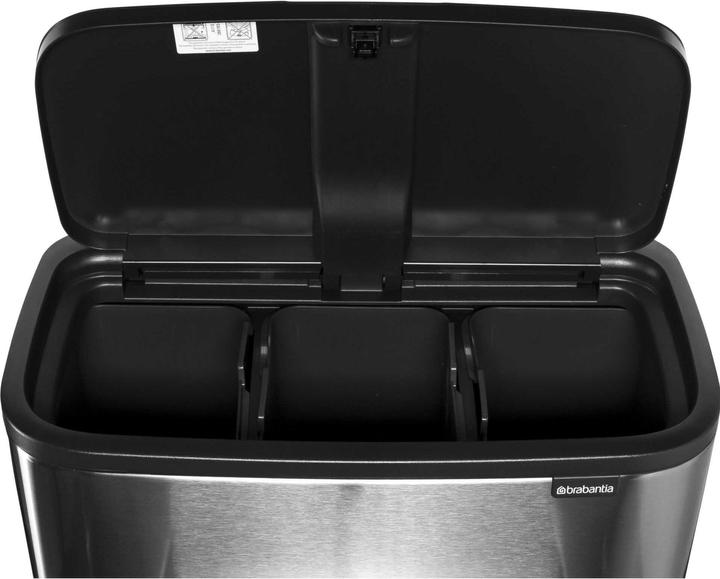 Immagine prodotto Brabantia Cestino per la raccolta differenziata con pulsante, argento (31 62 27) (34 l)