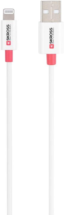 Actual product image Skross USB Cable USB to Lightning Cable, 1.2m white (1.20 m, USB 2.0, 28 W)