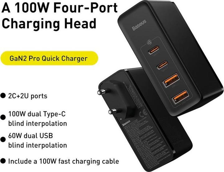 Produktbild Baseus GaN2 Pro Quick Charger (100 W)