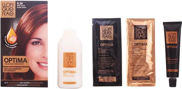 Actual product image Llongueras OPTIMA hair colour #6.34-golden deep blonde (6.34)
