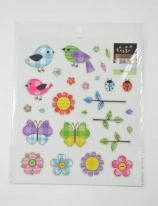 Image du produit Kögler Mur -Tattoo, Oiseaux + fleurs + Papillons, 21x24,5