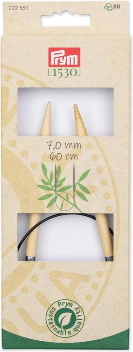 Image du produit Prym Aiguilles circulaires BAMBUS 7.00 mm, 60 cm