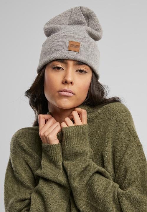 Actual product image Urban Classics Leatherpatch Long Beanie (One size)