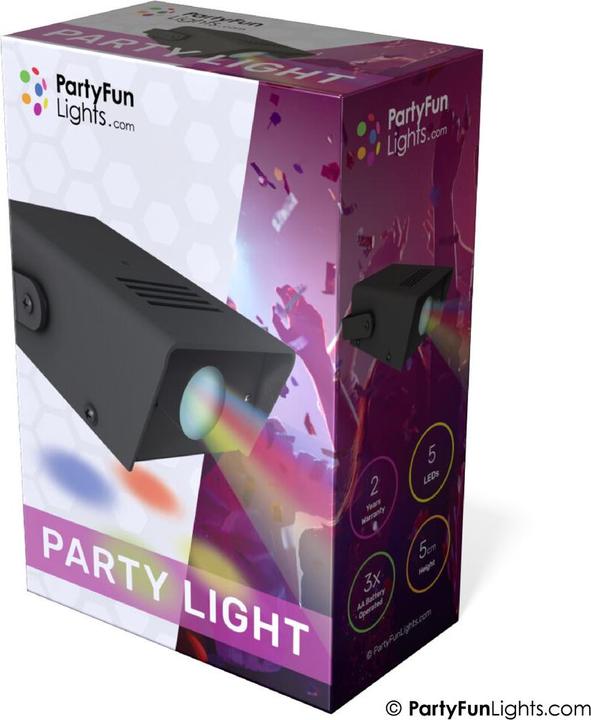 Image du produit PartyFun Lights Party Fun Lights - Mini projecteur disco lamp - 12.5cm