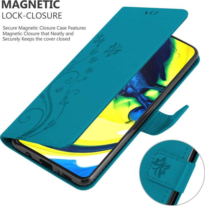 Produktbild Cadorabo Hülle für Samsung Galaxy A80 / A90 4G mit Blumen Muster (Samsung Galaxy A80)