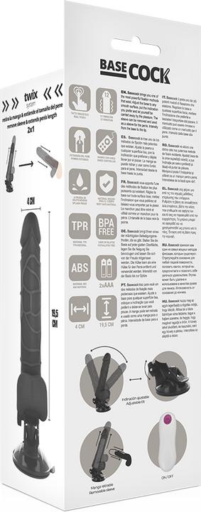 Produktbild Basecock Realistic Vibrator Fernbedienung Schwarz 19.5cm